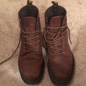 Brown doc martens size 7